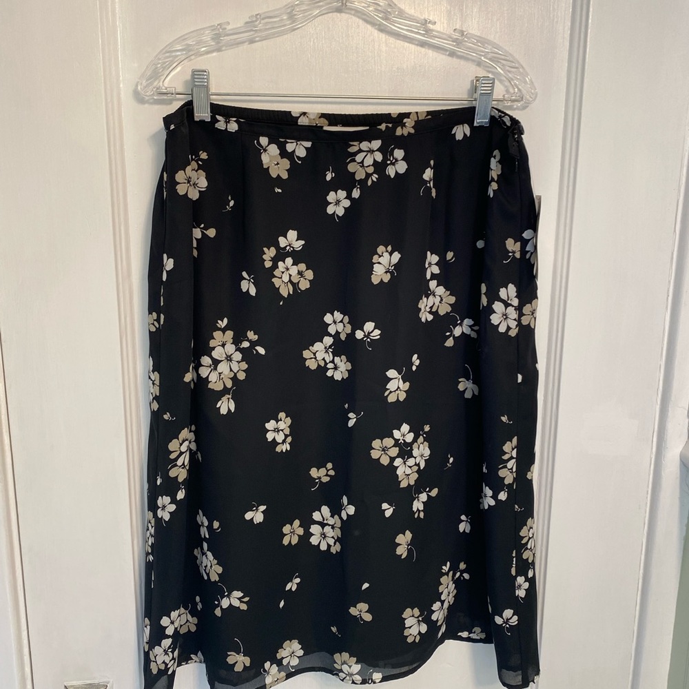Vintage Floral Midi Skirt